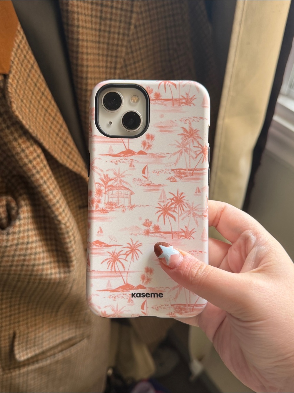 Kaseme White & Coral Tropical iPhone 13 Case
